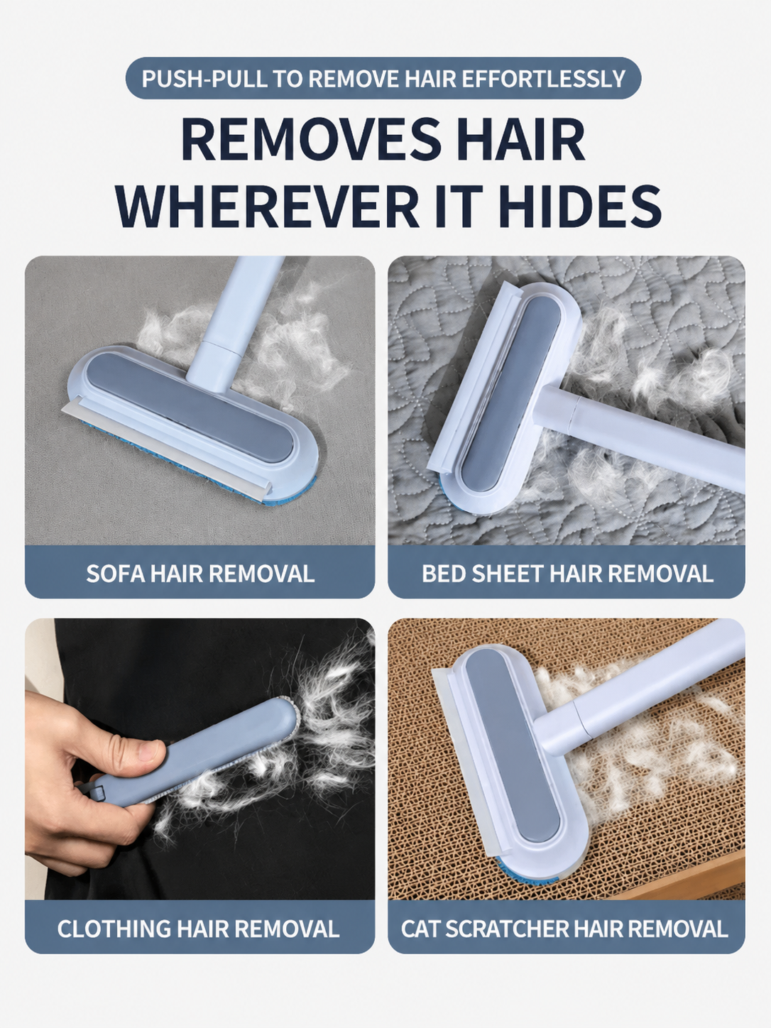 Reusable Pet Hair Remover Brush（Long version）
