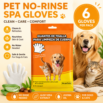 Pet No-Rinse SPA Gloves