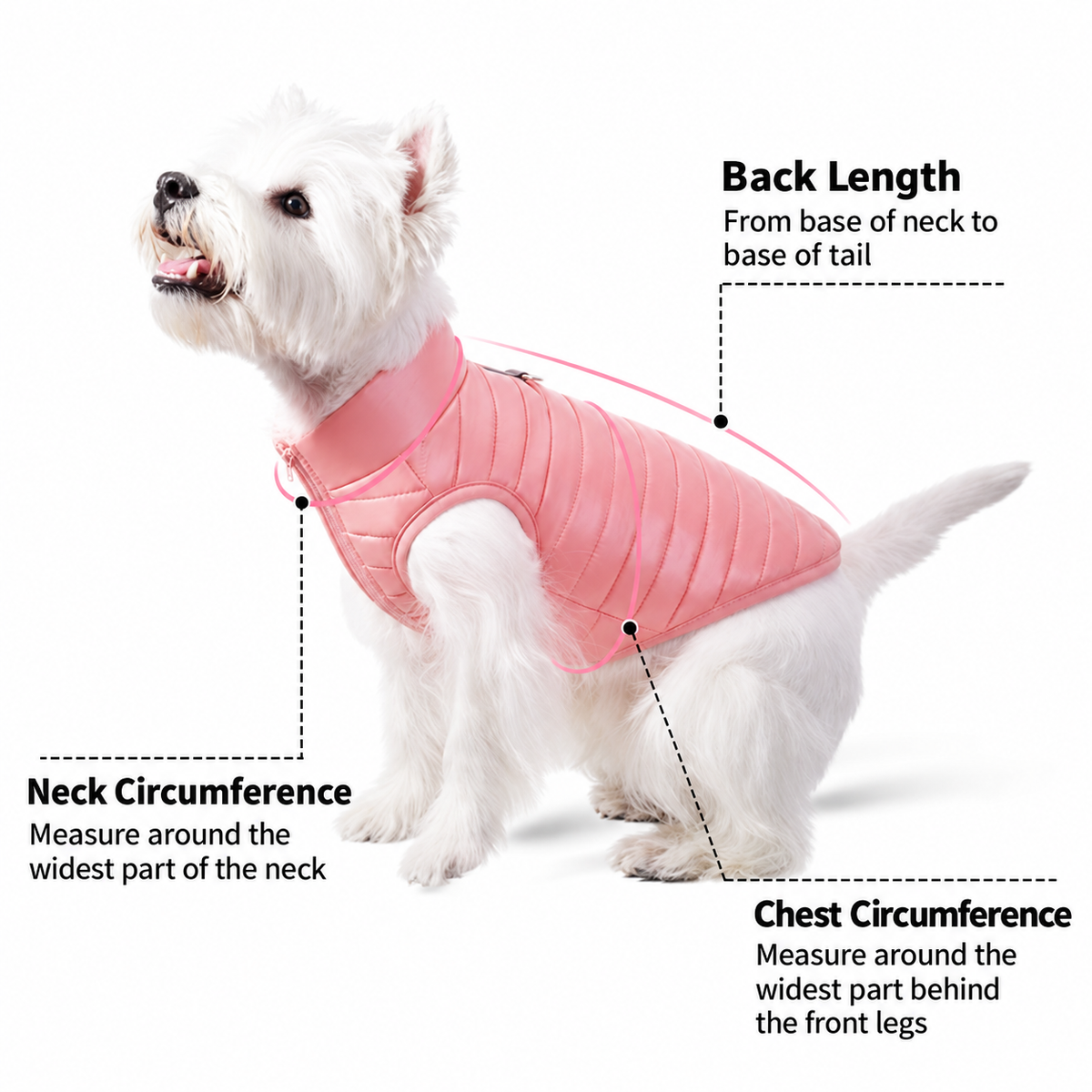 Water-Resistant Dog Puffer Vest