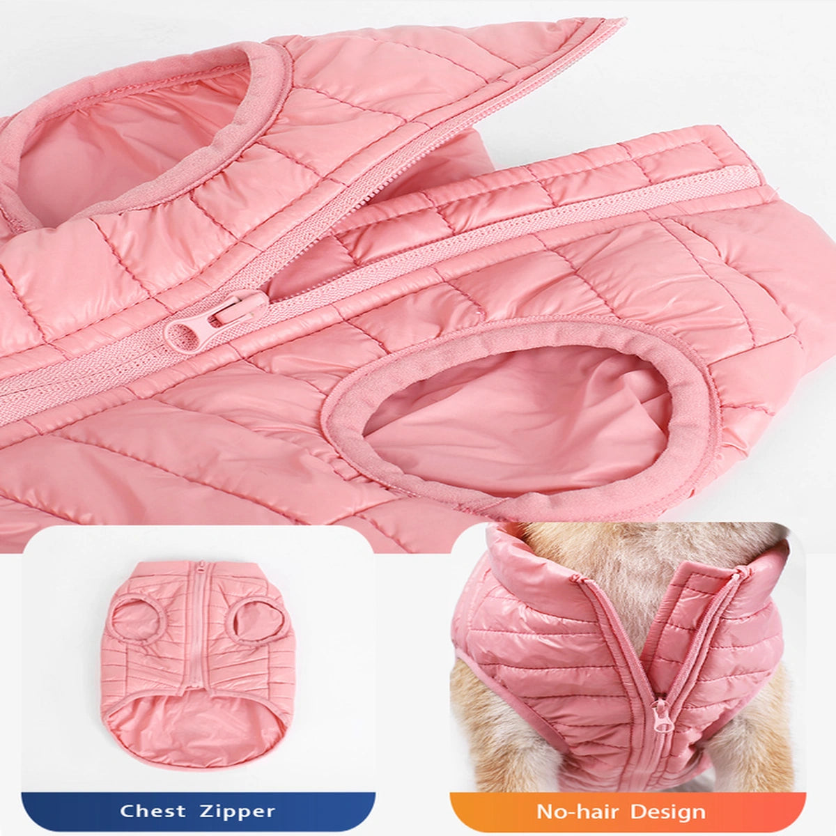 Water-Resistant Dog Puffer Vest