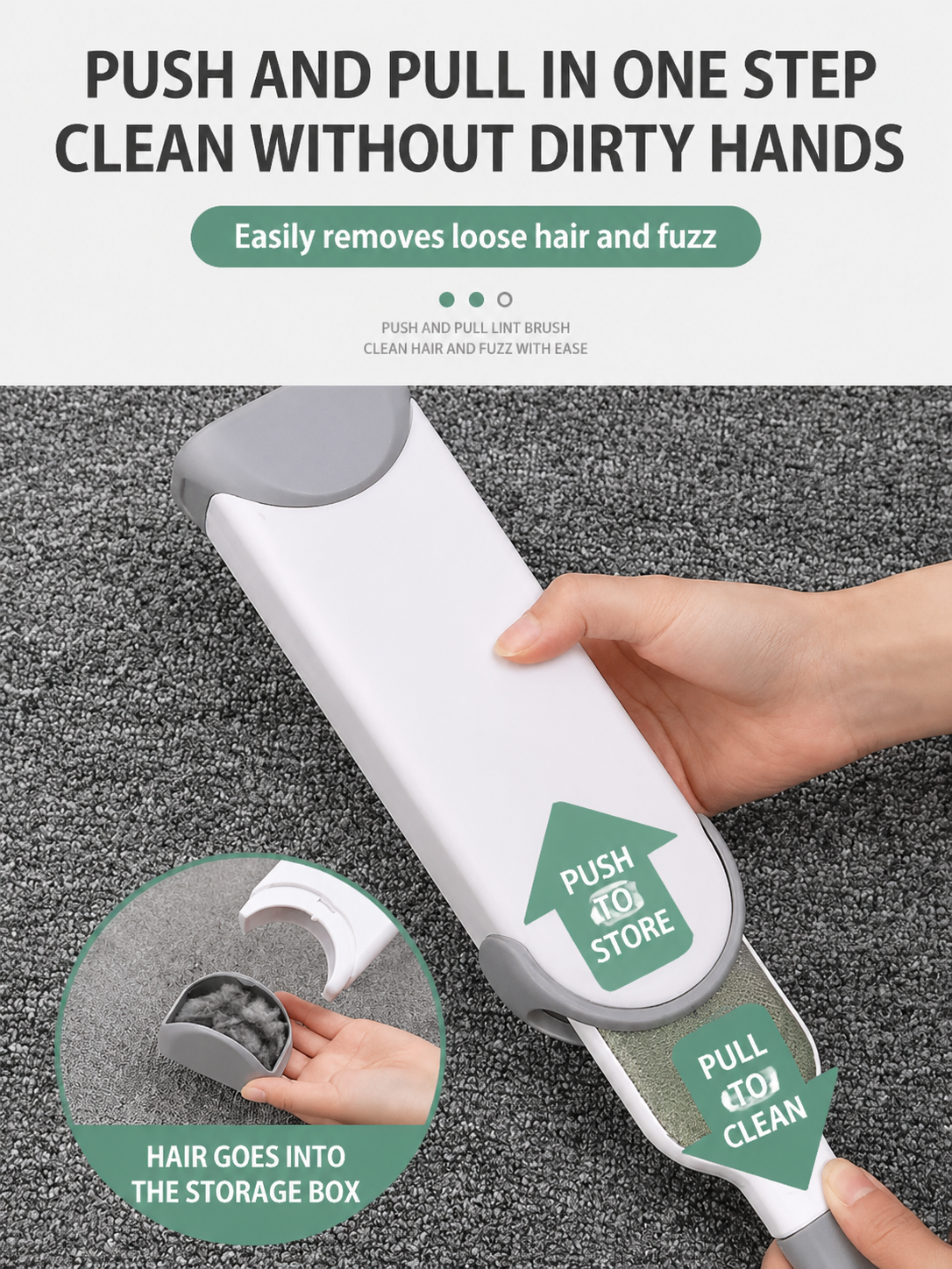Reusable Pet Hair Remover Brush（Foldable Version）